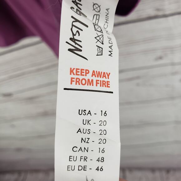 Nasty Gal Collection New Women's Purple Satin Cowl Neck Cami Top Size 16 - Picture 8 of 12